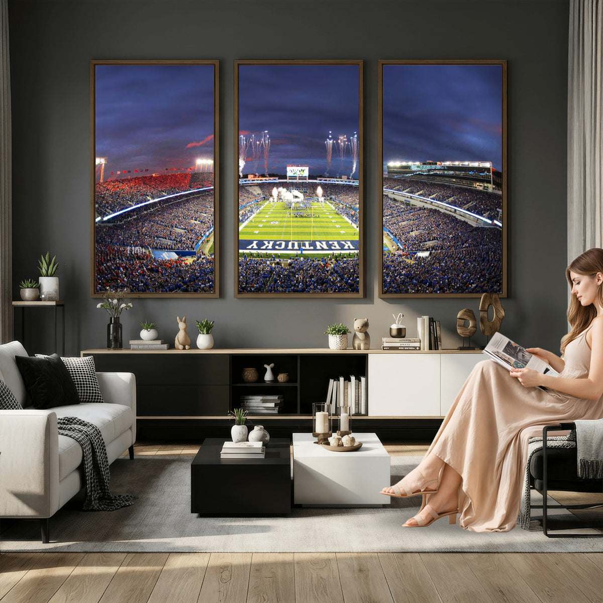 26008-MGV-CV-36X24 - Kroger Field Canvas Wall Art, Kentucky Stadium Wall Art