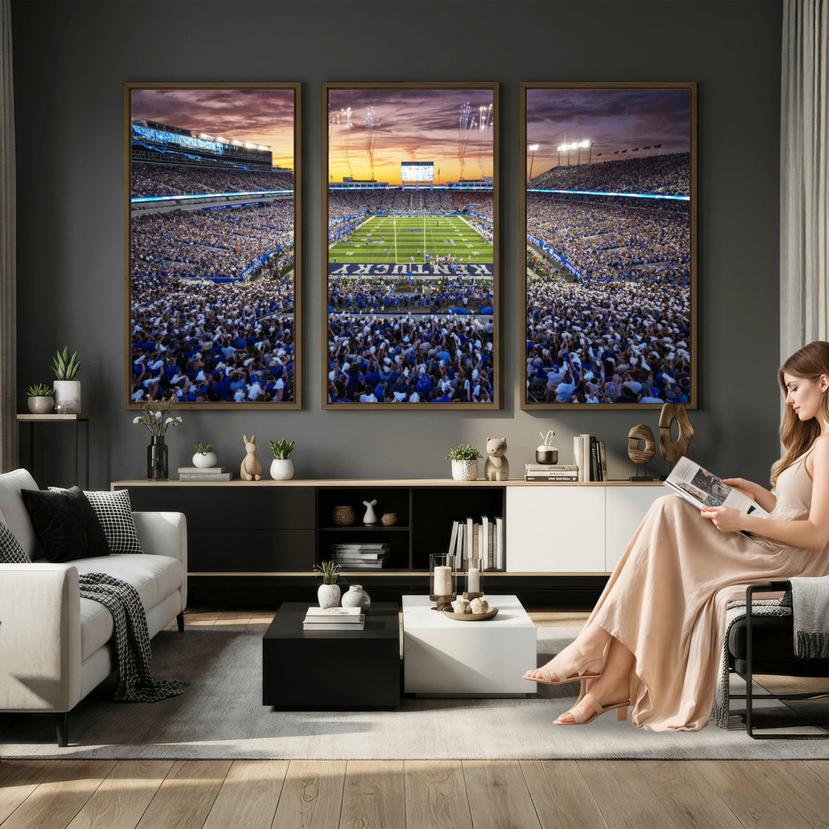 78524-MGV-CV-36X24 - Kroger Field Wall Art Print, Kentucky Stadium Wall Art