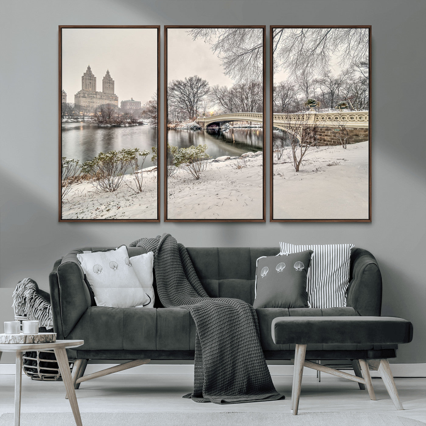 MGV-FC-48X32-3P - The Bow Bridge in Central Park Canvas, The Bow Bridge Canvas Print