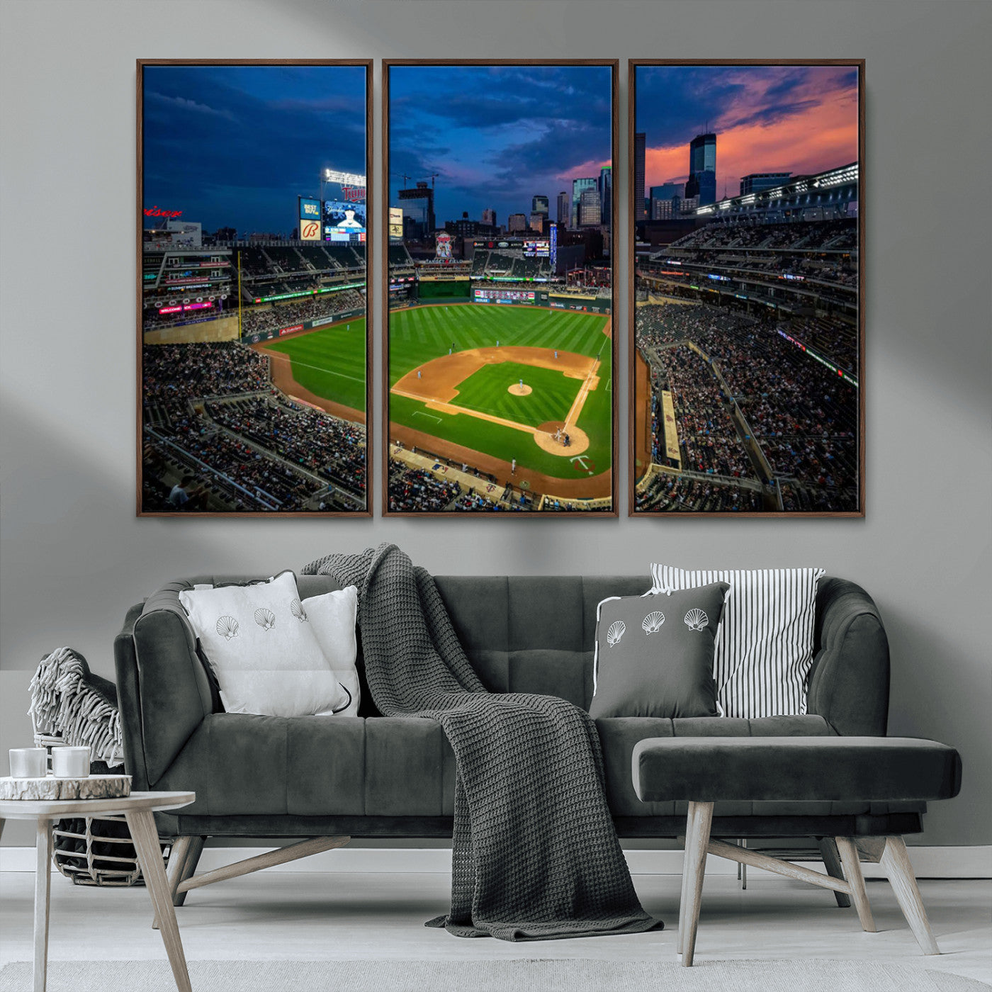 68222753-MGV-CV-36X24-Target Field Wall Art Canvas Print, Baseball Stadium Print, Minneapolis Major League Baseball's Minnesota Twins