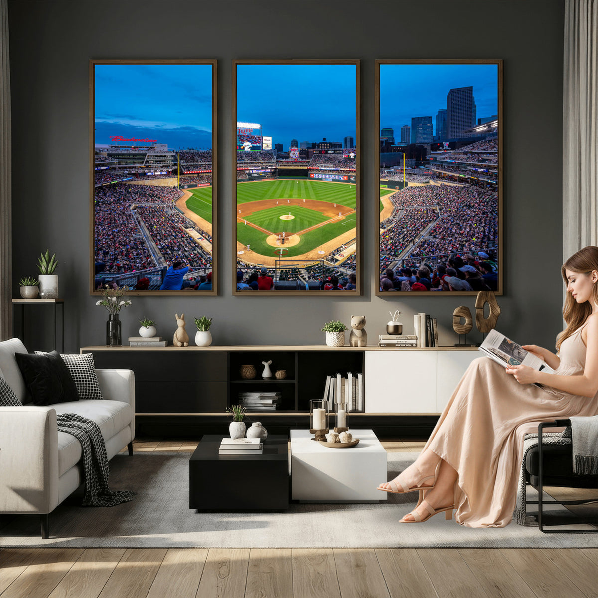 77273035-MGV-CV-36X24 - Target Field Stadium Wall Art Canvas Print, Minnesota Twins