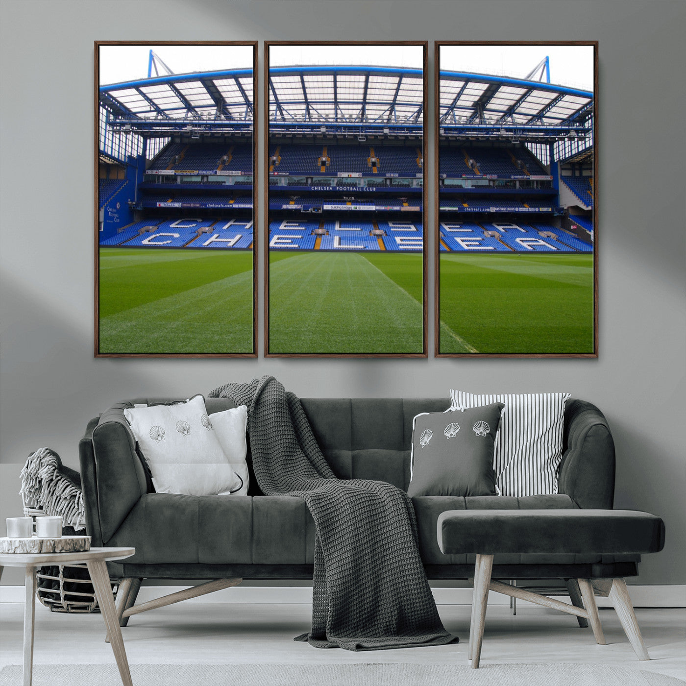 38616413CHELSA-MGV-CV-36X24-Stamford Bridge Chelsea Football Stadium Canvas Wall Art Print – Immersive Stadium Experience for Soccer Fans – Ready to Hang