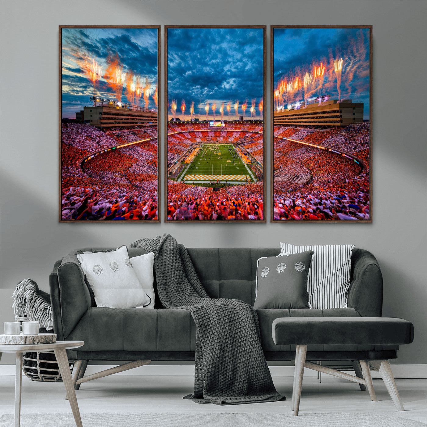 Tennessee Neyland Stadium Wall Art Print, Sports Arena Canvas Wall Art, Panoramic Stadium Canvas Print, Modern Athletic Field Art Printing
