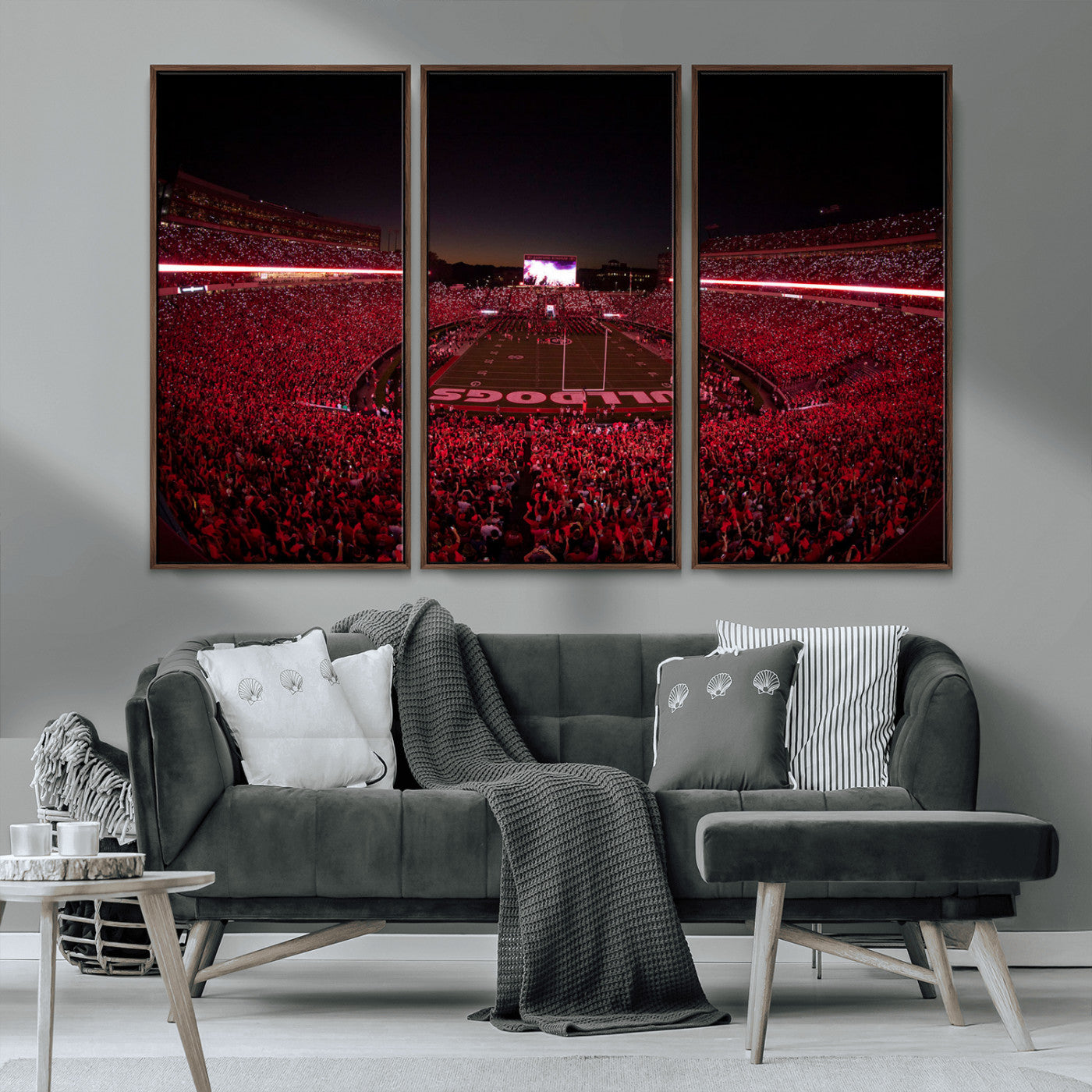 MGV-FC-48X32-3P - Dooley Stadium Wall Art Print, Sports Arena Canvas Wall Art, Dooley Field at Sanford Stadium Canvas