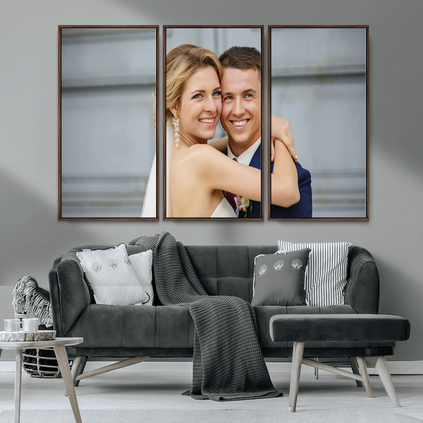 MGV-FC-48X32-3P - Create Your Own Photo Framed Canvas Print - Custom Personalized Wall Art Print for Gift