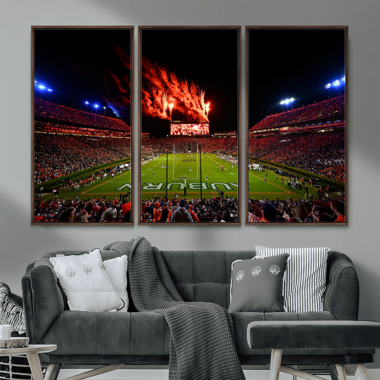 59046876-MGV-CV-36X24-Jordan-Hare Stadium Wall Art Canvas Print, Football Stadium Aerial View, College Sports Art for Man Cave or Game Room (Copy)