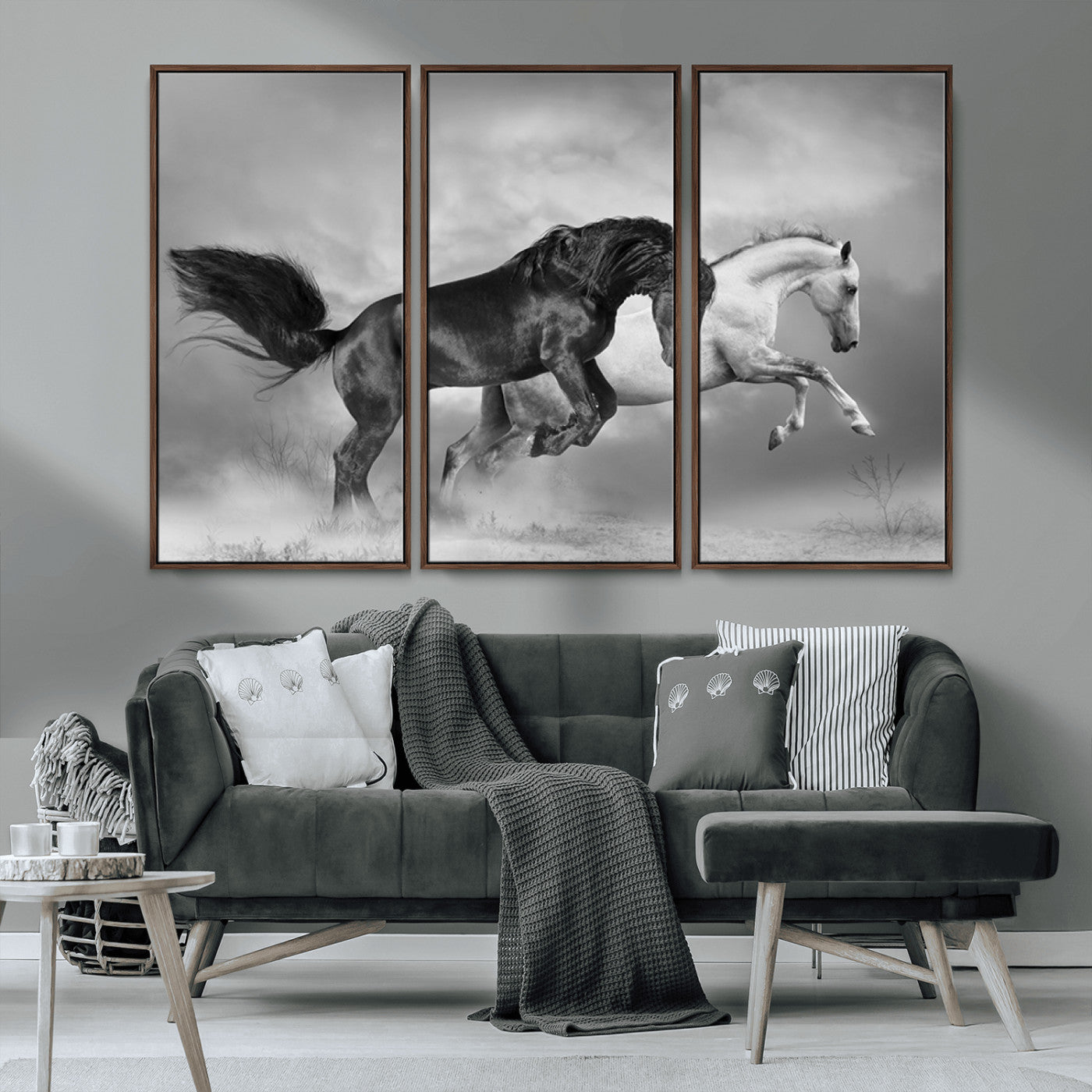 MGV-FC-48X32-3P - Wild Horses Wall Art Canvas Print