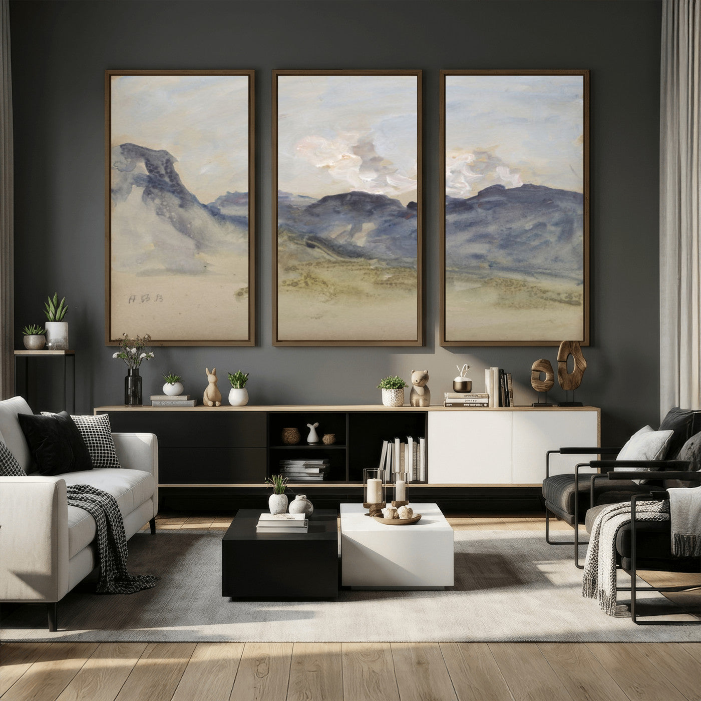 14644686-MGV-CV-36X24 - Alps Hercules Brabazon Brabazon Abstract Wall Art Canvas Print for Modern Home Decor