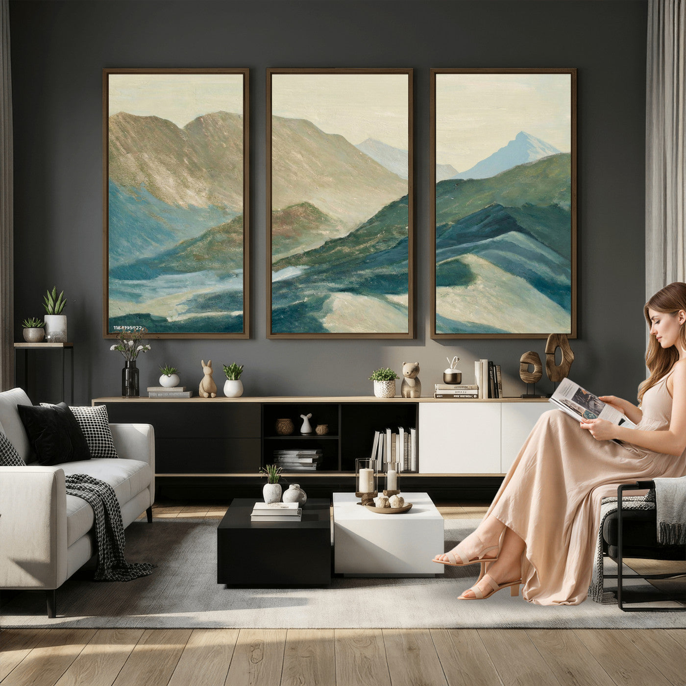 33629523-MGV-CV-36X24 - Shemelina Mountain Landscape, Mountains at Dawn Wall Art Canvas Print