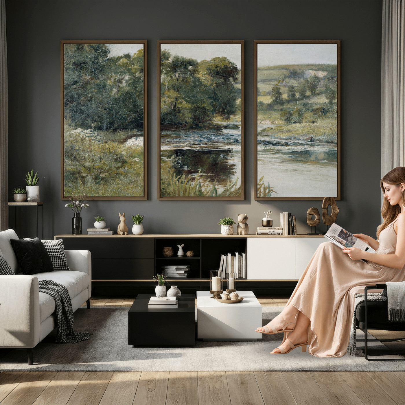 63256010-MGV-CV-36X24 - Edward Mitchell Bannister Streamside Wall Art Canvas Print