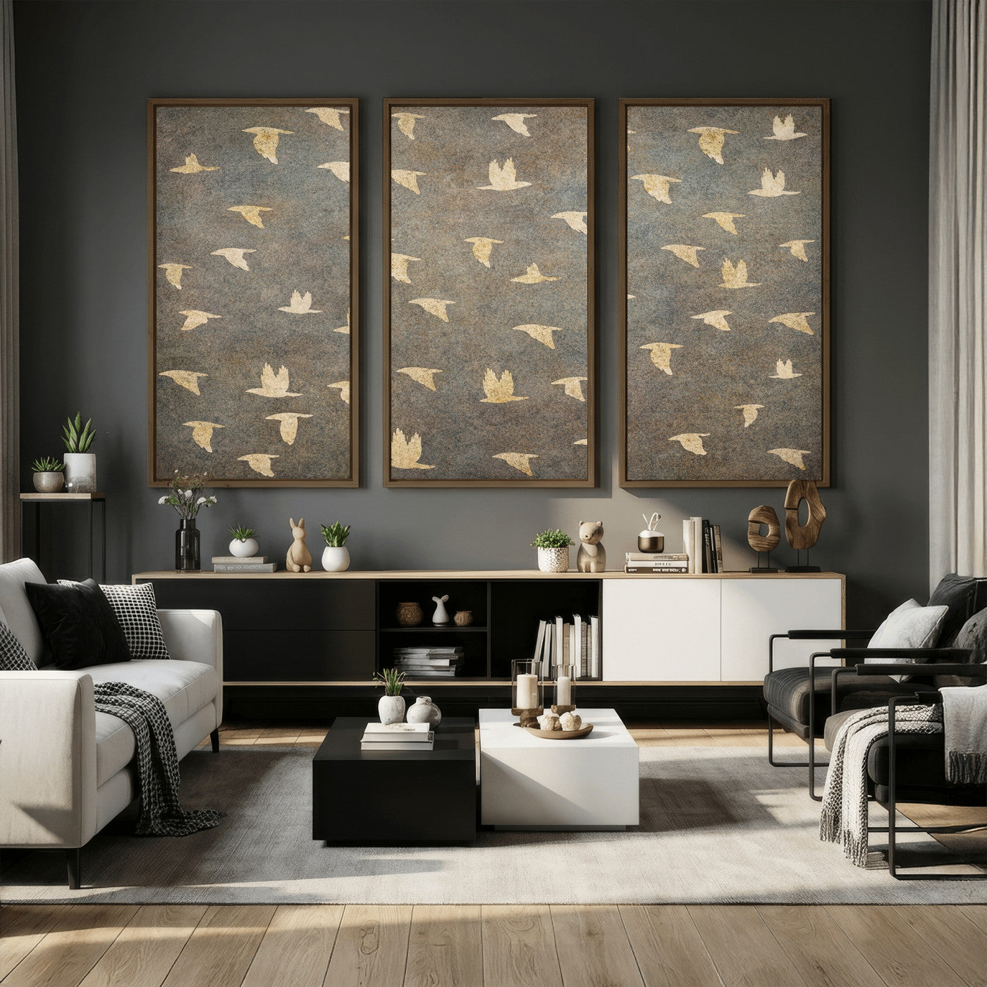 20532514-MGV-CV-36X24 - Abstract Birds Wall Art Canvas Print