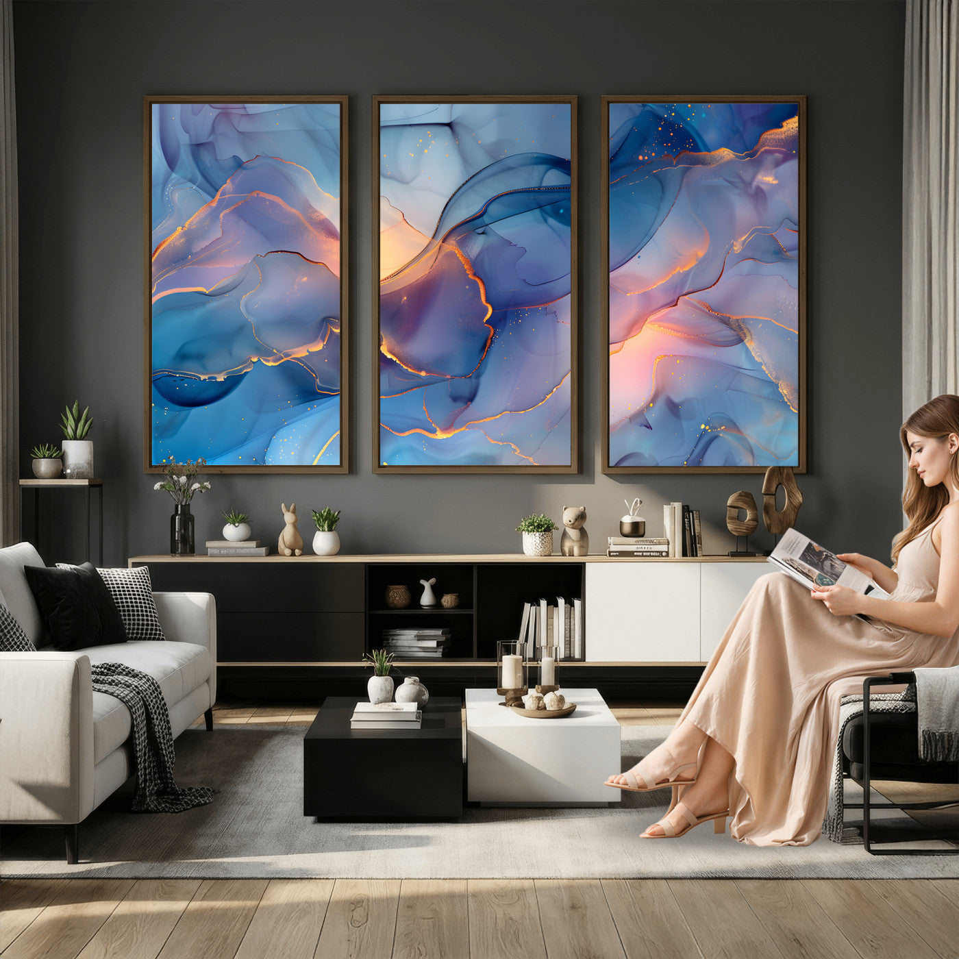 13710509-MGV-CV-36X24 - Colorful Abstract Canvas Wall Art Print, Vibrant Popup Color Art Print