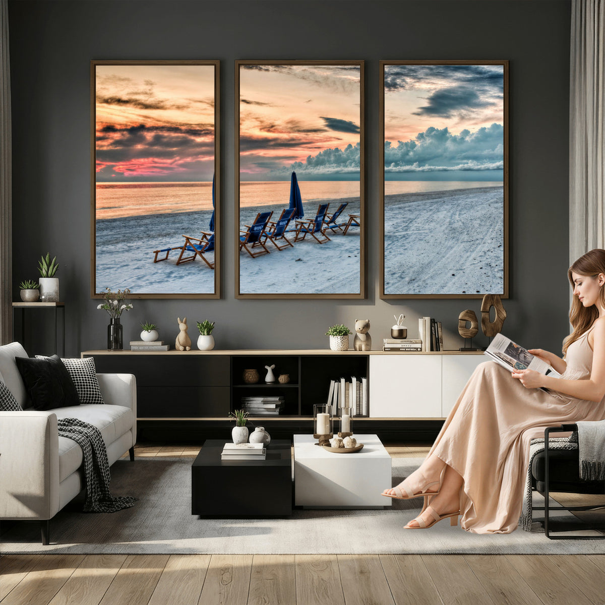 17237006-MGV-CV-36X24 - Serene Gulf Solitude Wall Art Canvas Print
