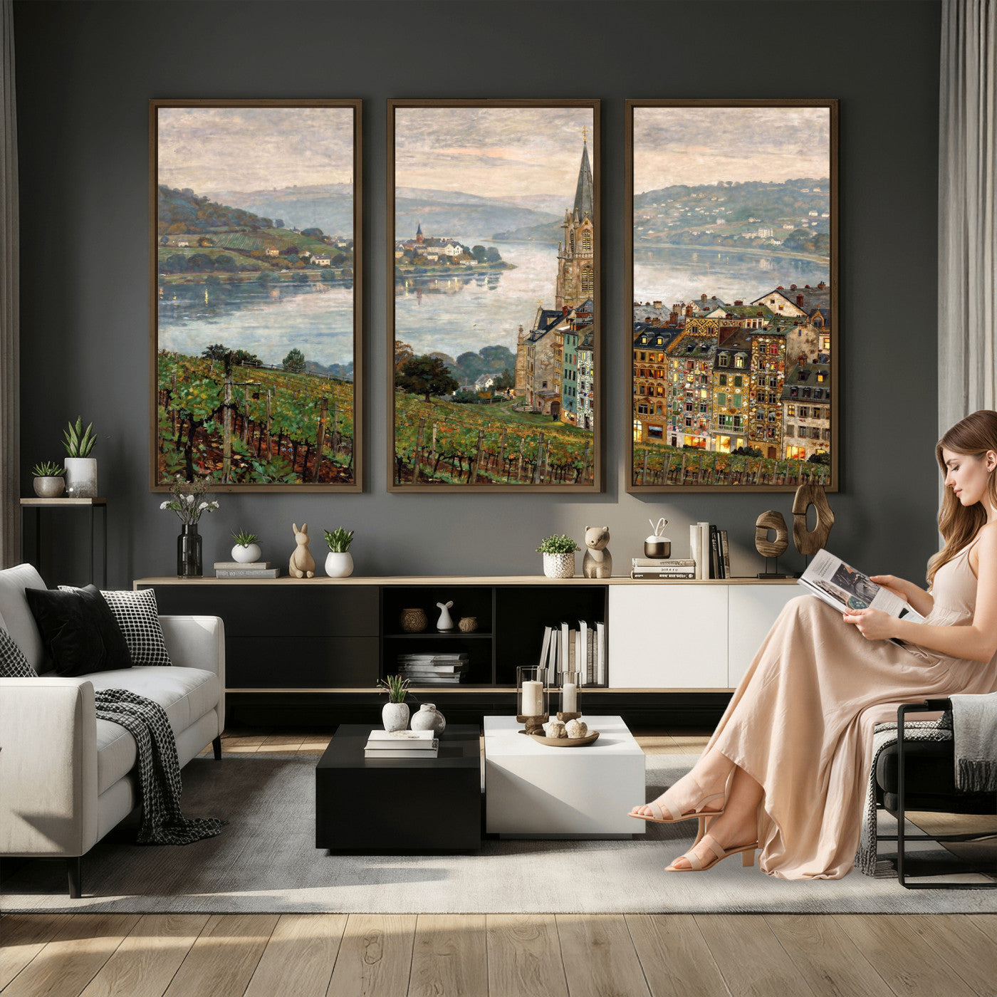 62626662-MGV-CV-36X24 - Mosel City Mosel River by Nicolai Astudin Wall Art Canvas Print