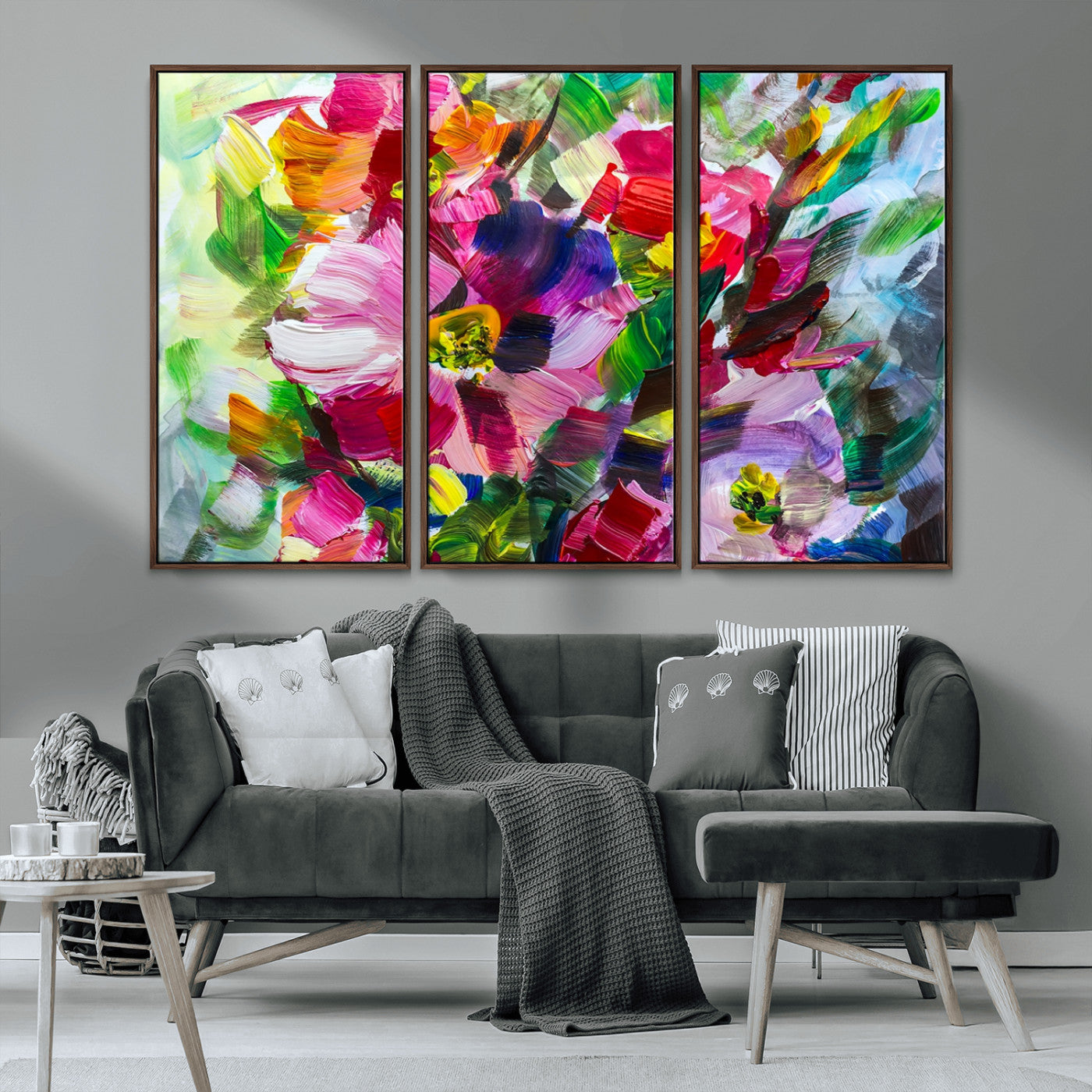 MGV-FC-48X32-3P - Oil Flower Abstract Canvas Print