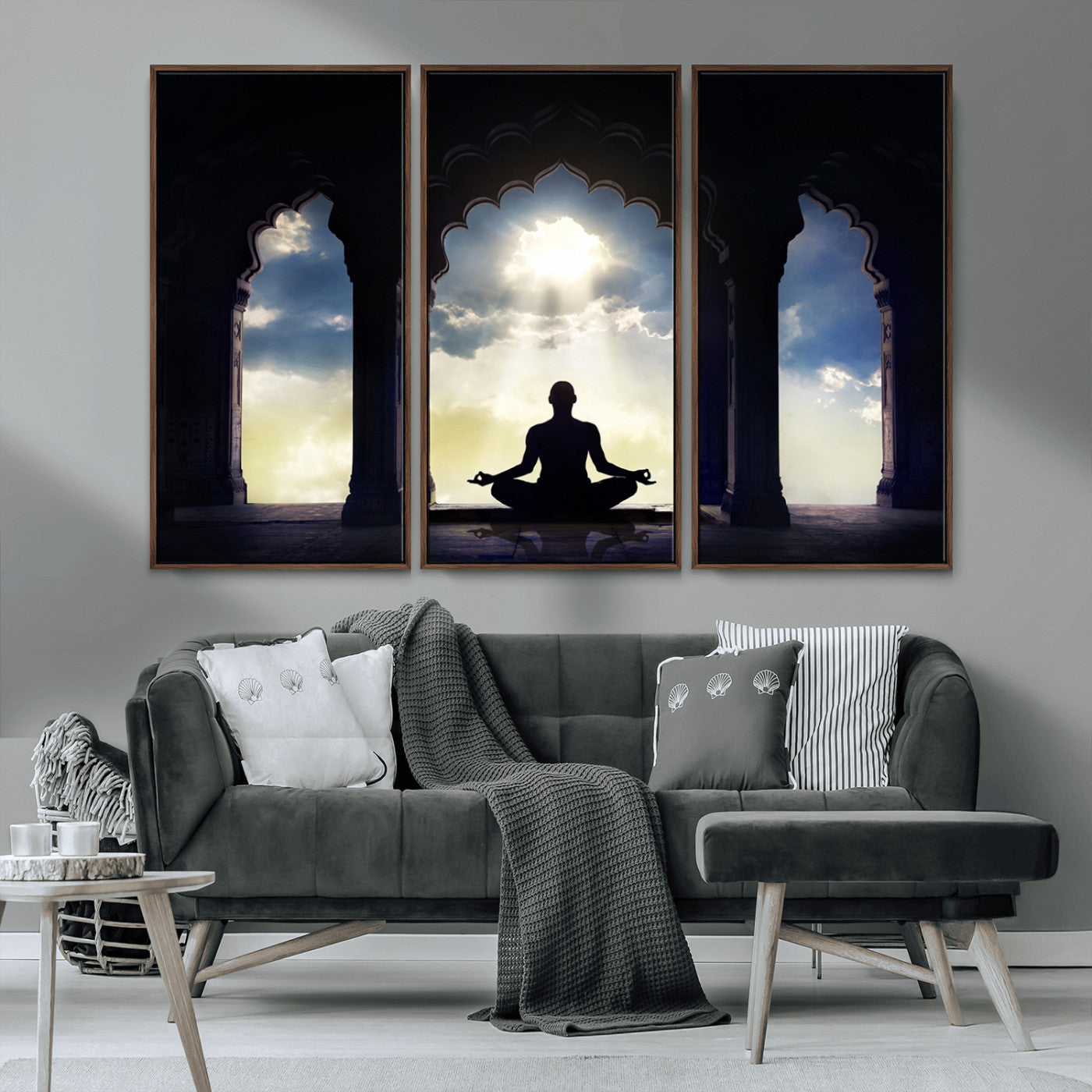 MGV-FC-48X32-3P - Women and Yoga Wall Art Canvas Print