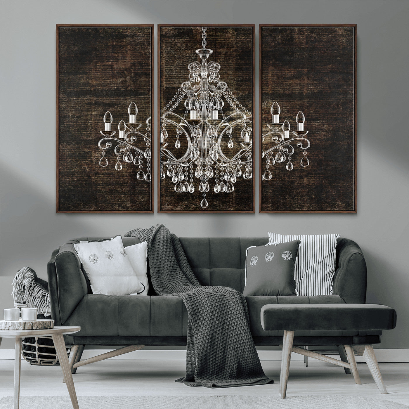 MGV-FC-48X32-3P - Rustic Chandelier Canvas Print