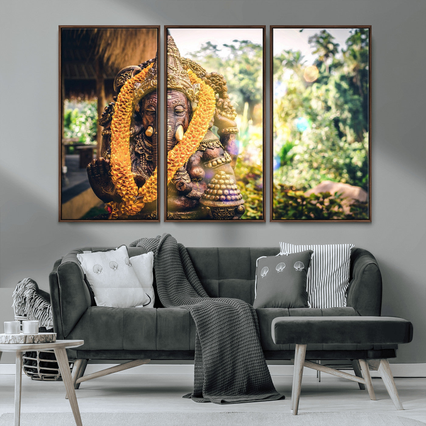 MGV-FC-48X32-3P - Hinduism Statue Wall Art Canvas Print