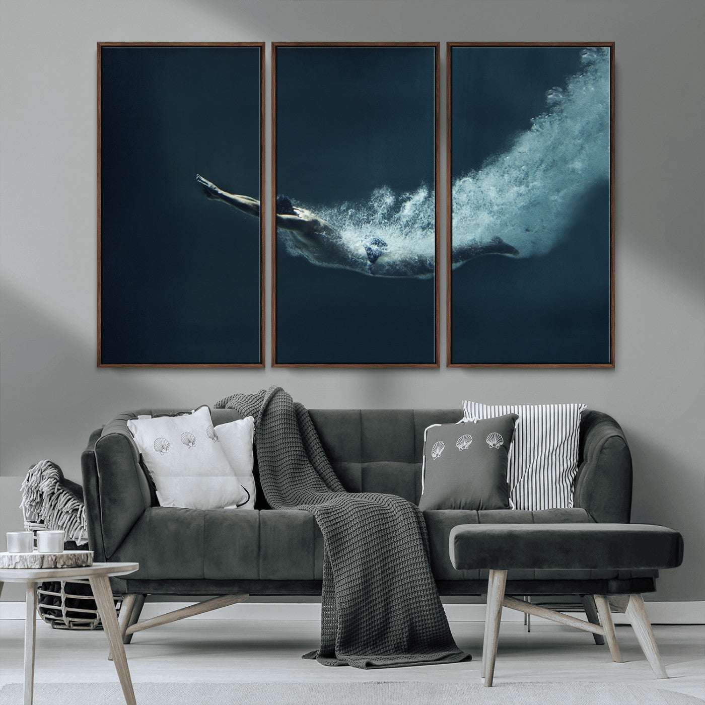 MGV-FC-48X32-3P - Swimmer Wall Art Canvas Print