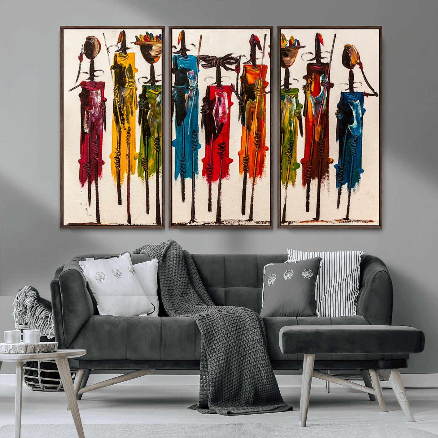 MGV-FC-48X32-3P - Abstract African Women Wall Art Canvas Print