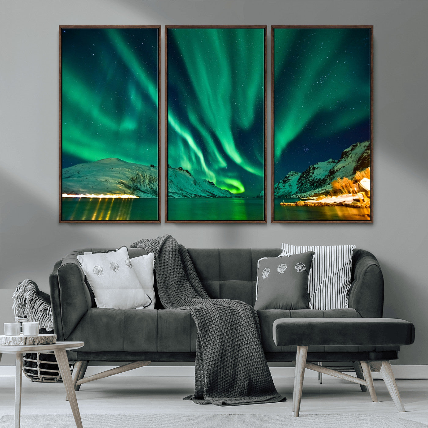 MGV-FC-48X32-3P - Northern Lights Wall Art Canvas Print