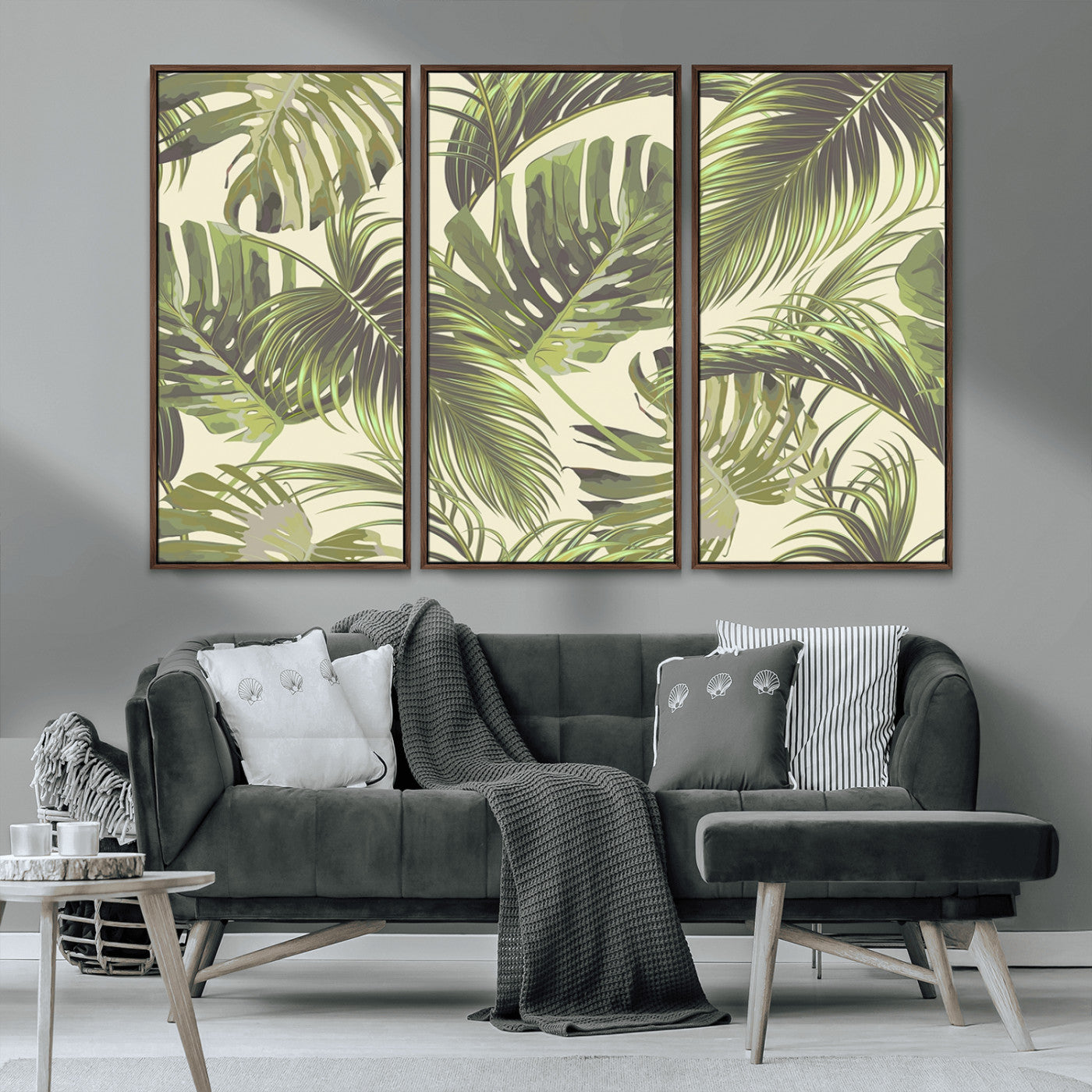MGV-FC-48X32-3P - Palm Leaves Canvas Print