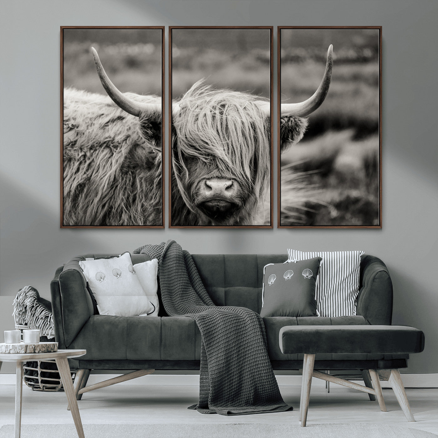 MGV-FC-48X32-3P - Cow Focus Canvas Wall Art Print