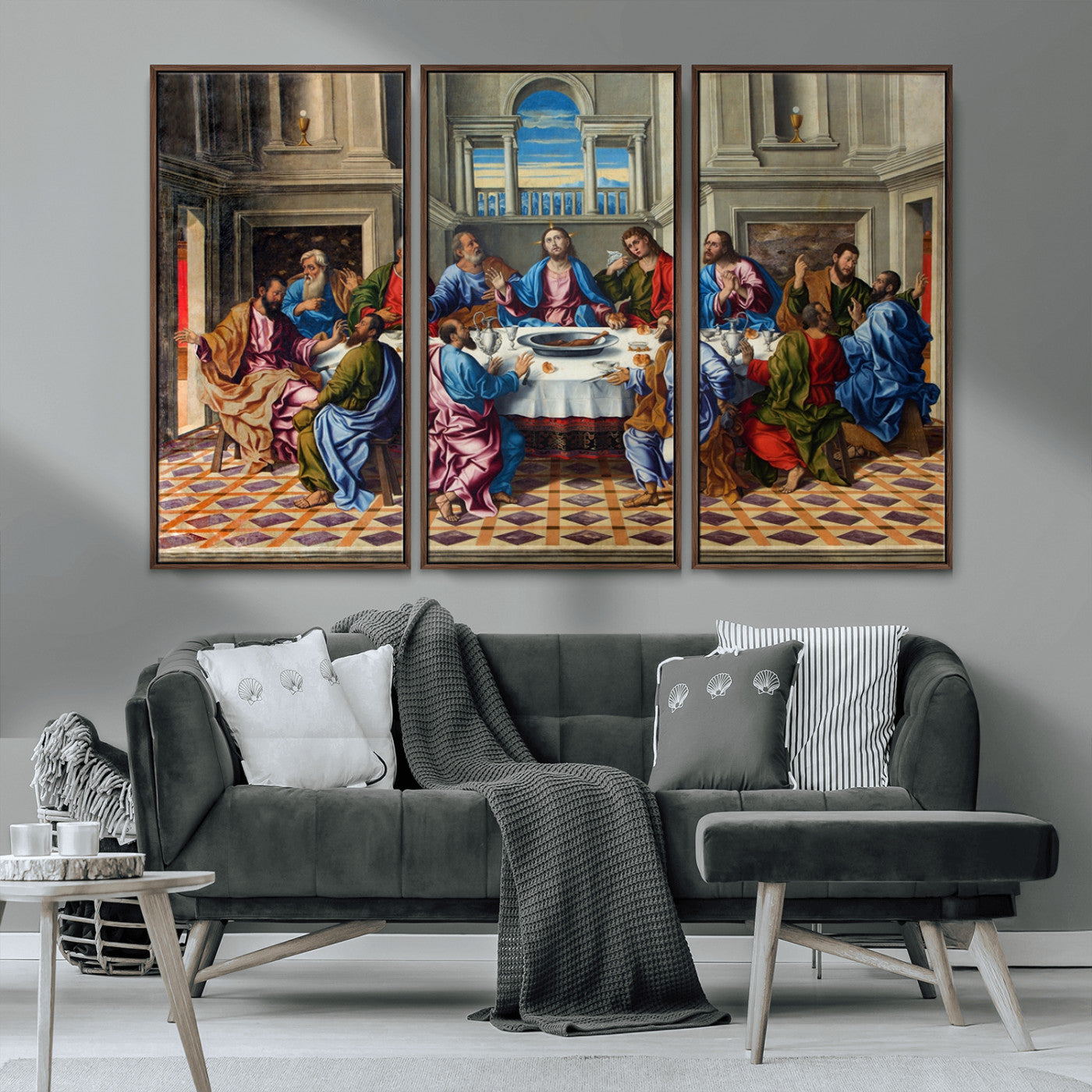 MGV-FC-48X32-3P - The Last Supper Multi Panel Canvas Wall Art