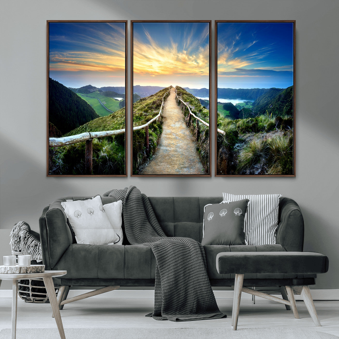MGV-FC-48X32-3P - Mountain Landscape Wall Art Canvas Print