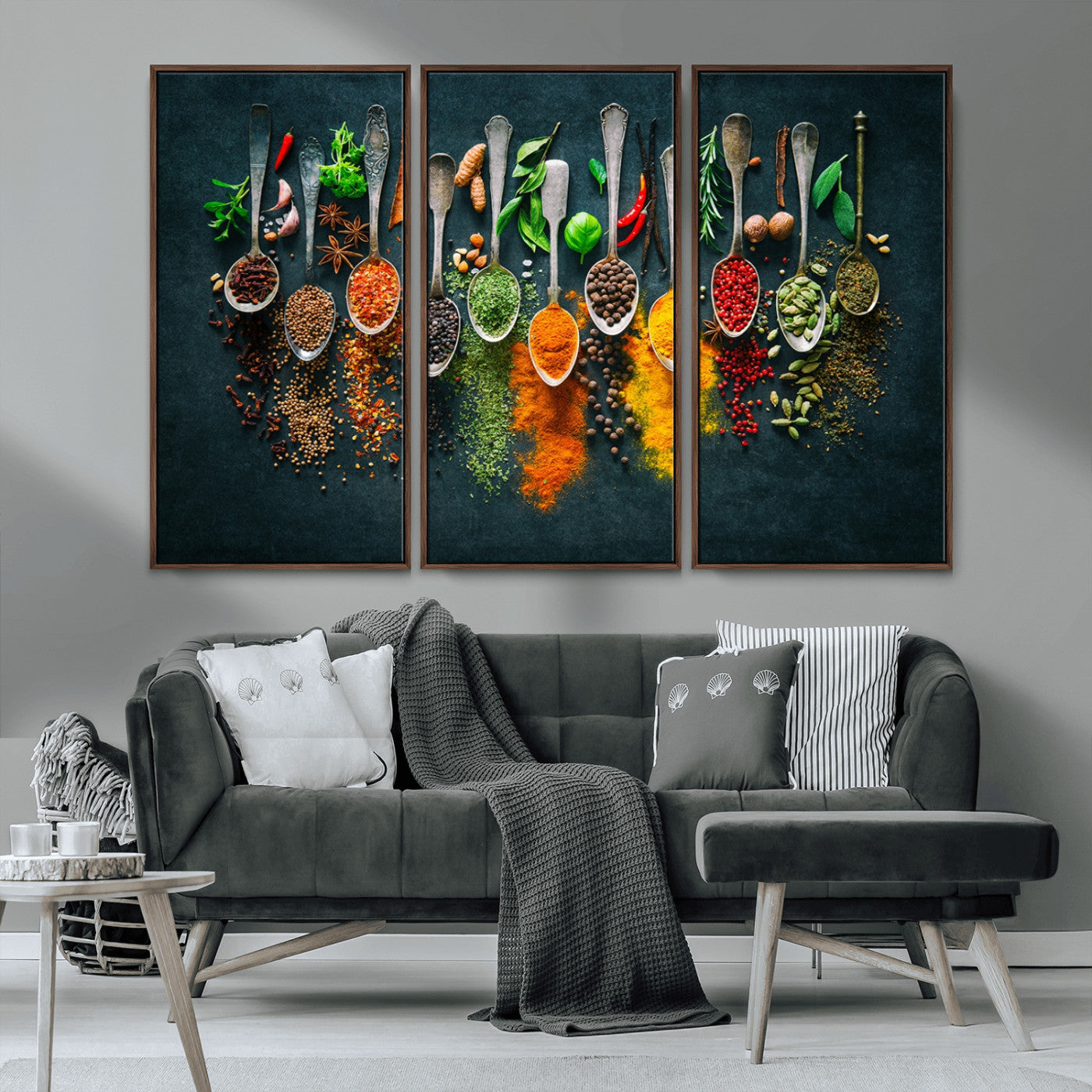 MGV-FC-48X32-3P - Herbs and Spices Kitchen Wall Art Canvas Print