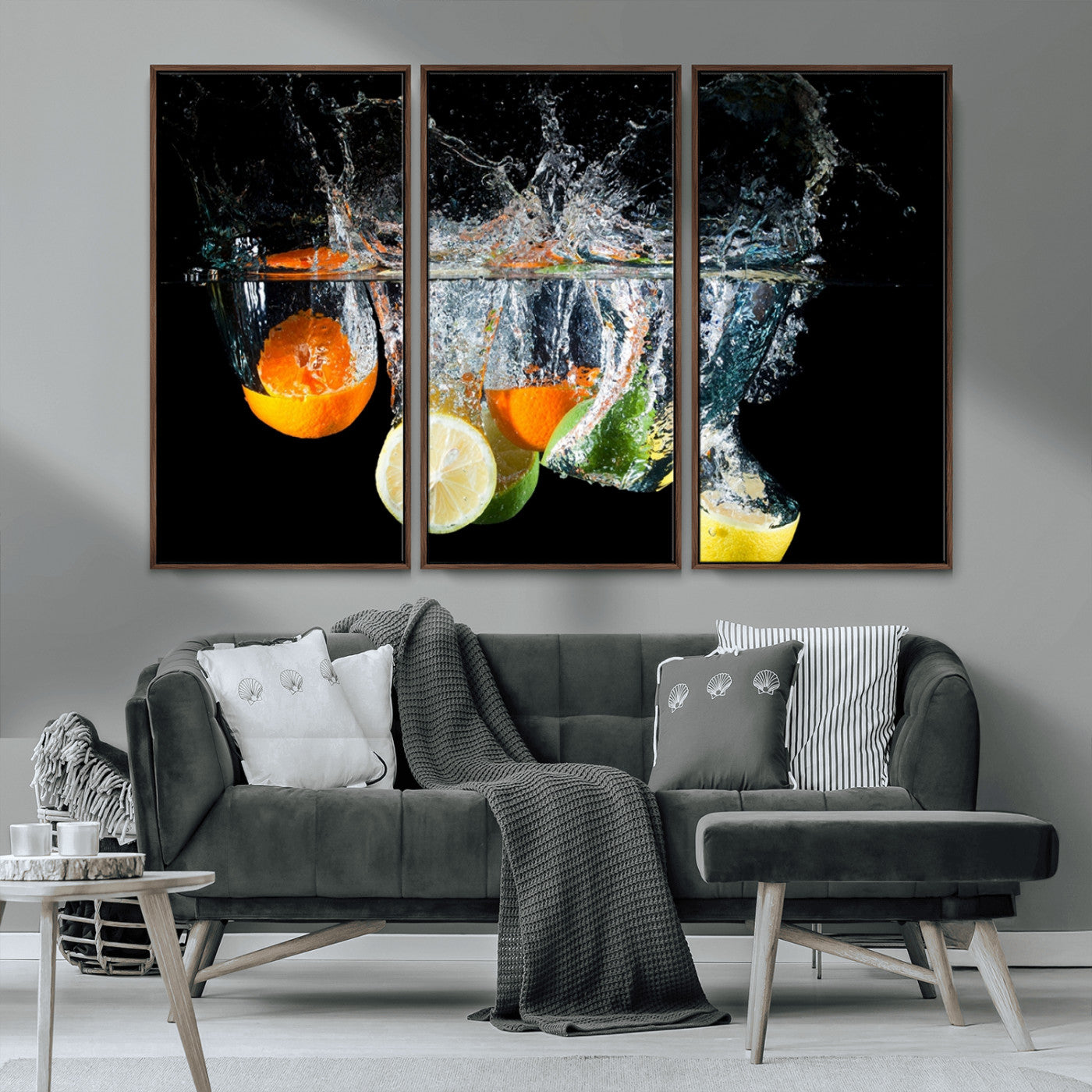 MGV-FC-48X32-3P - Kitchen Wall Art, Kitchen Fruits Art Canvas Print