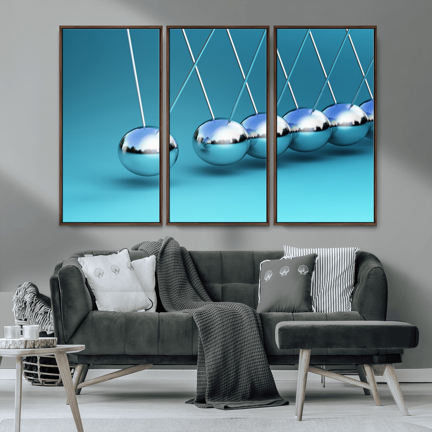 MGV-FC-48X32-3P - Wall Art Newton's Cradle Canvas Print, Framed Newton Cradle Canvas Print