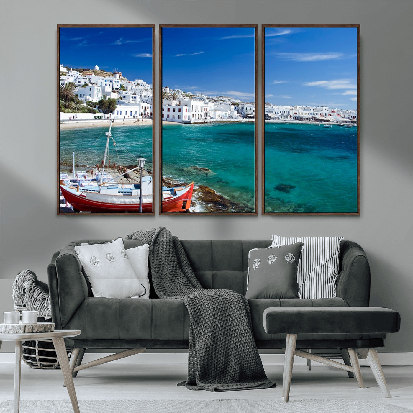 MGV-FC-48X32-3P - Santorini Wall Art Canvas Print