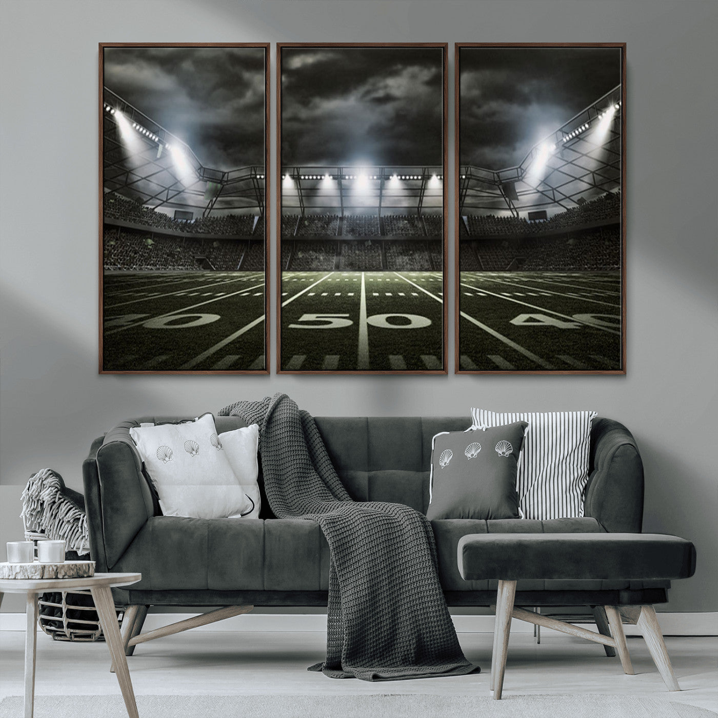 -American Football Stadium Wall Art Canvas Print, Stadium Sport Wall Art Print