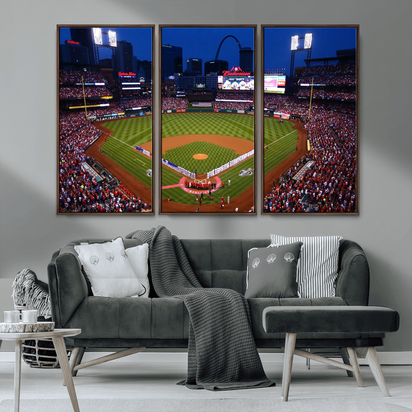 MGV-FC-48X32-3P - St. Louis Cardinals Baseball Team Print - Busch Stadium Wall Art Canvas Print