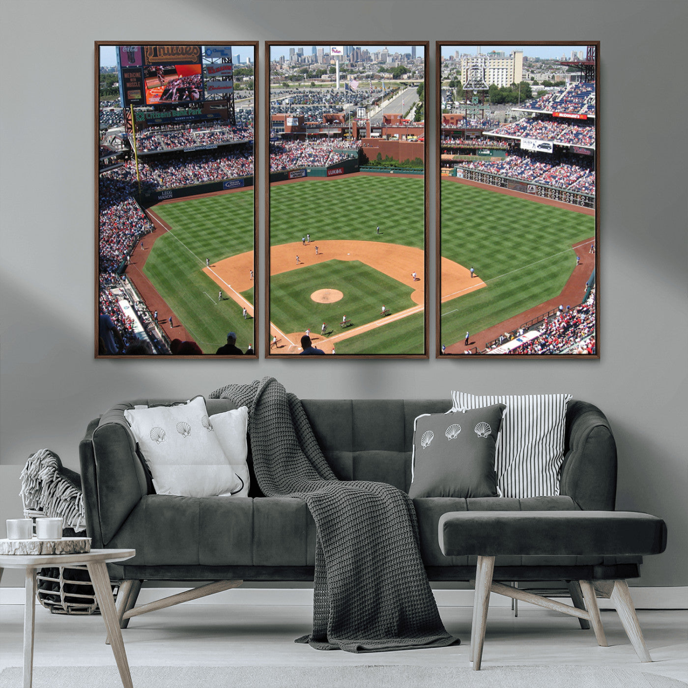 MGV-FC-48X32-3P - Philadelphia Phillies Baseball Team Print - Philadelphia Citizens Bank Park Stadium Wall Art Canvas