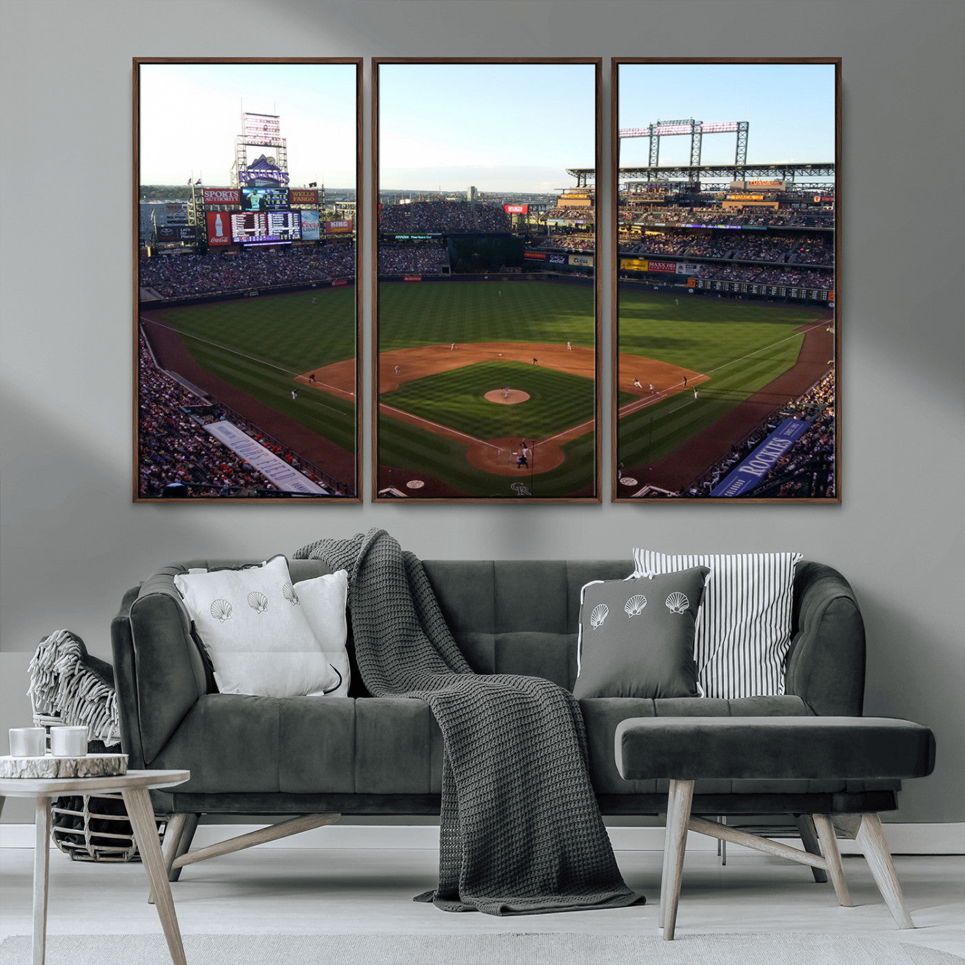 MGV-FC-48X32-3P - Colorado Rockies Coors Field Wall Art Canvas Print - MLB Baseball Stadium