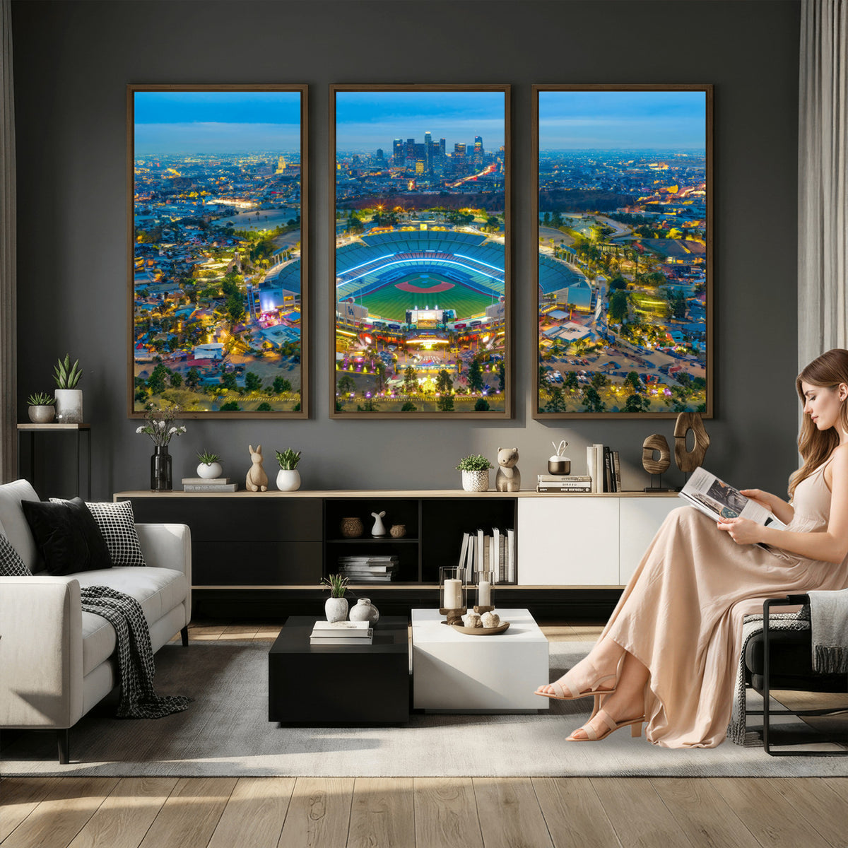 78144-MGV-CV-36X24 - Los Angeles Dodgers Wall Art Canvas, Dodger Stadium Wall Art