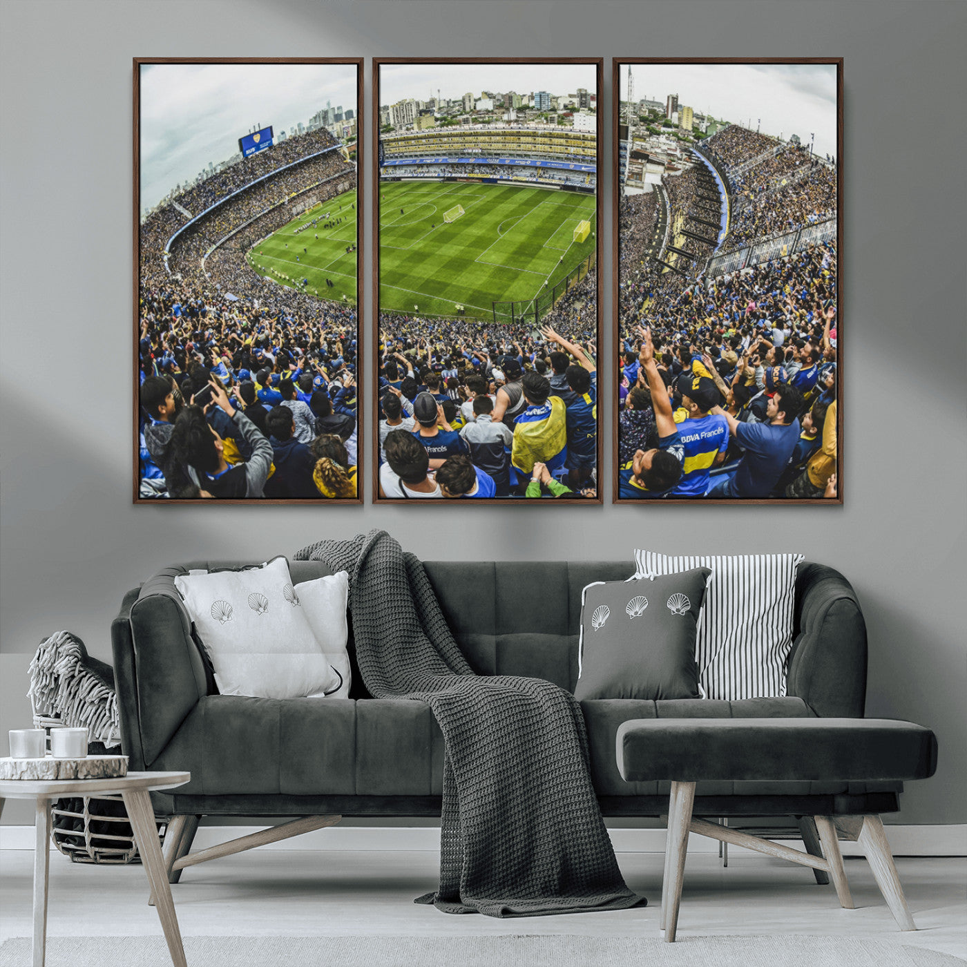 MGV-FC-48X32-3P - Boca Juniors Soccer Team Print Wall Art - Buenos Aires Bombonera Stadium Canvas Print