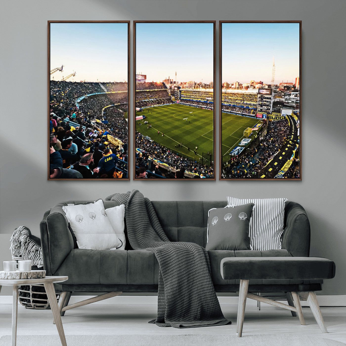 MGV-FC-48X32-3P - Boca Juniors Soccer Team Print - Buenos Aires Bombonera Stadium Wall Art Canvas Print