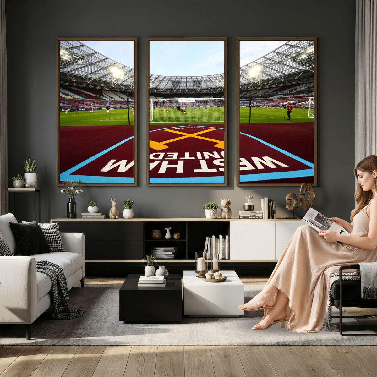 77367-MGV-CV-36X24 - West Ham United FC Stadium Canvas Wall Art, London Stadium