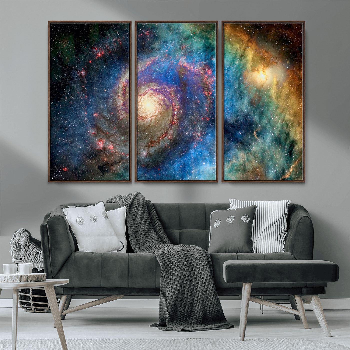MGV-FC-48X32-3P - Spiral Galaxy Wall Art Canvas Print