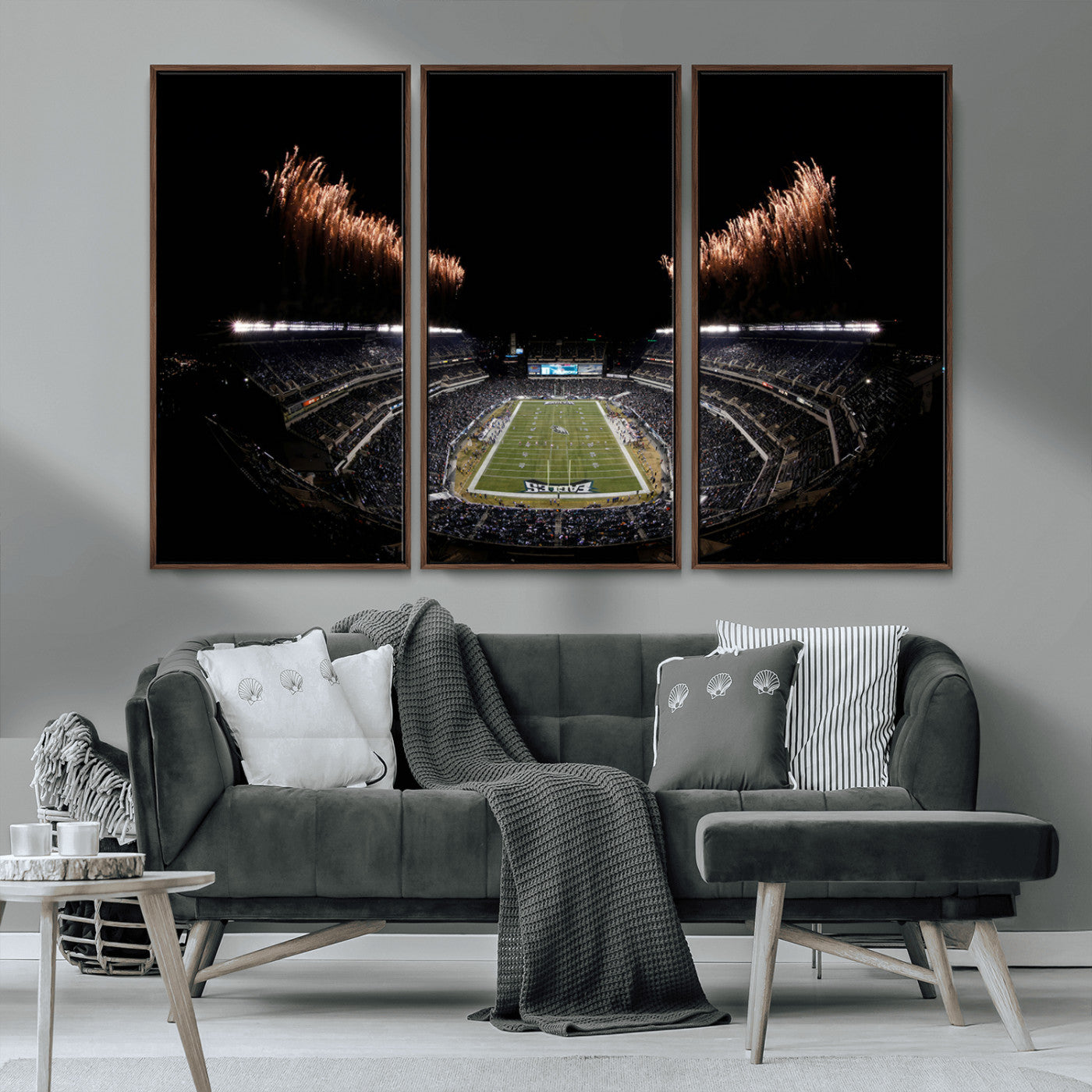 MGV-FC-48X32-3P - Eagles Field Stadium Wall Art | Philadelphia Eagles Football Team Print - Philadelphia Lincoln