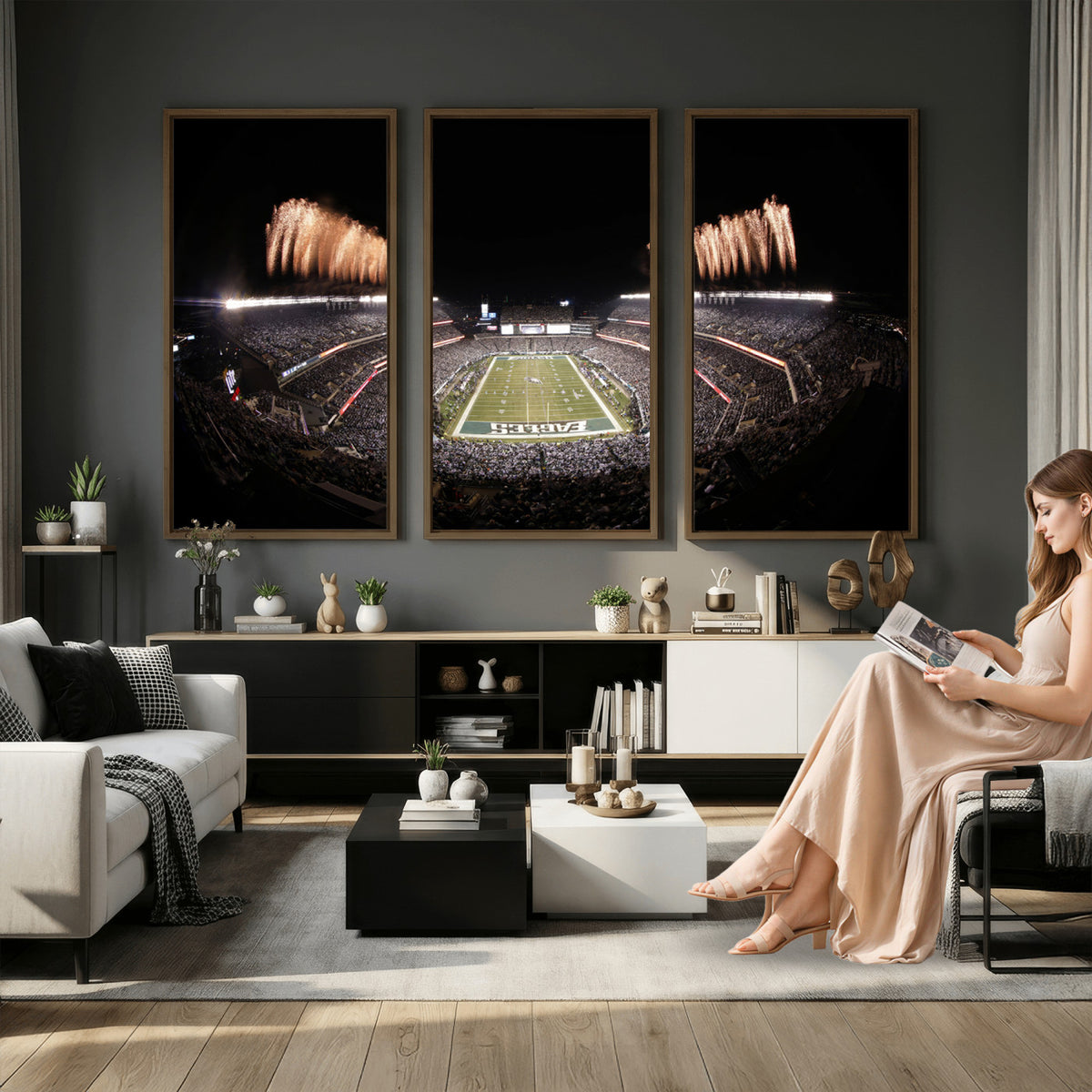 48893-MGV-CV-36X24 - Eagles Field Stadium Wall Art, Lincoln Financial Field