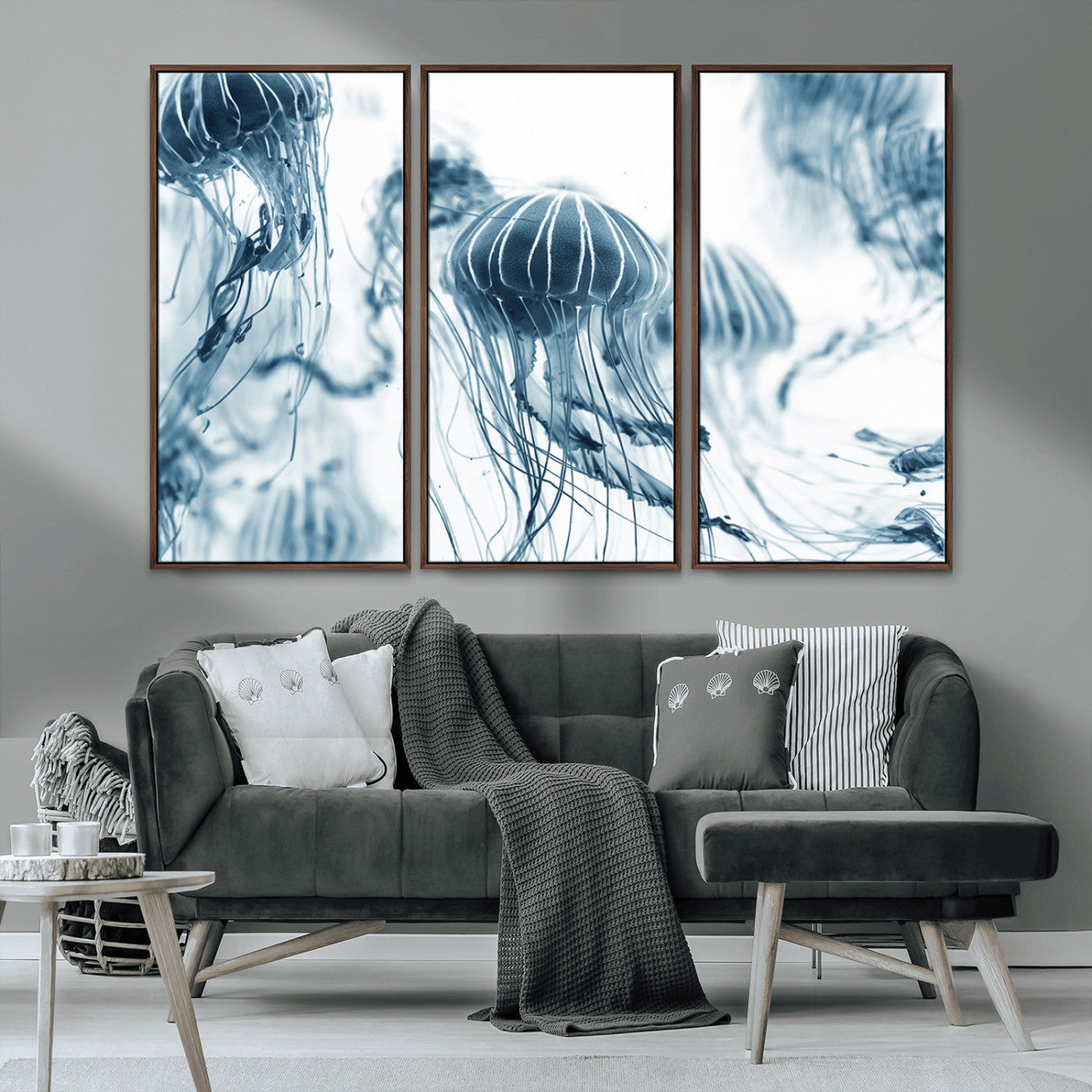 MGV-FC-48X32-3P - Abstract Jellyfish Canvas Print Wall Art