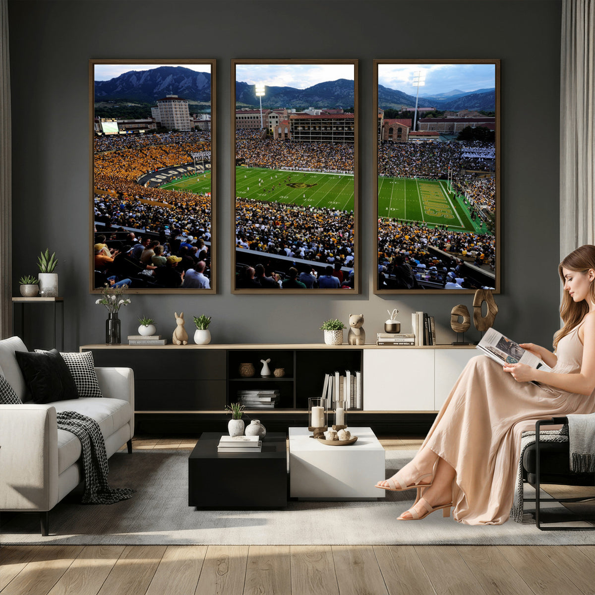 60552-MGV-CV-36X24 - Folsom Field, University of Colorado Buffaloes Football