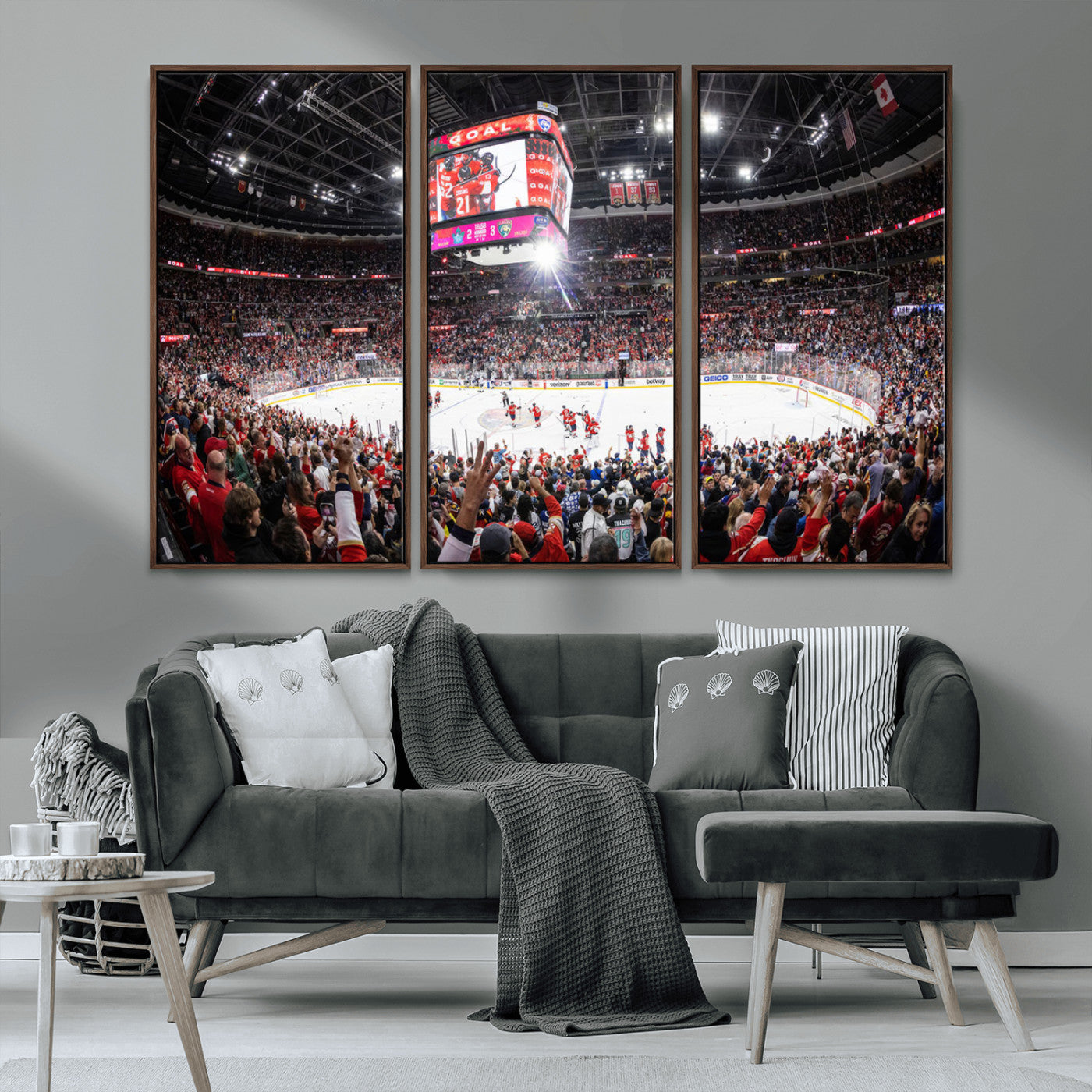MGV-FC-48X32-3P - Amerant Bank Arena Wall Art Canvas Print - Basketball Arena Stadium Print