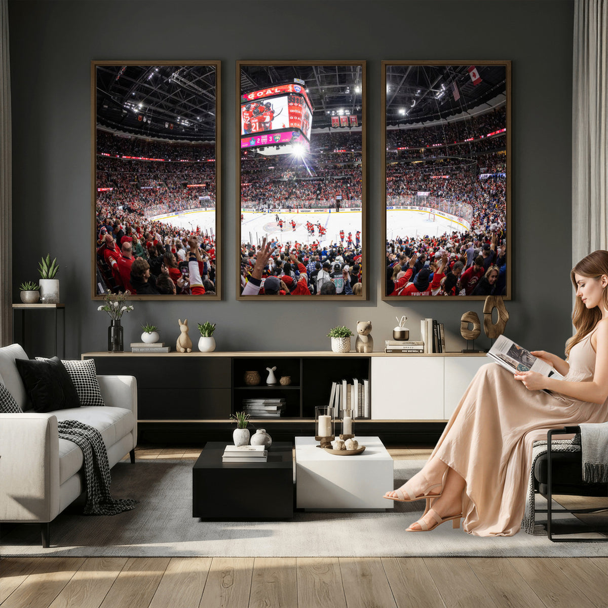 15750-MGV-CV-36X24 - Amerant Bank Arena Wall Art Canvas Print, Hockey Arena