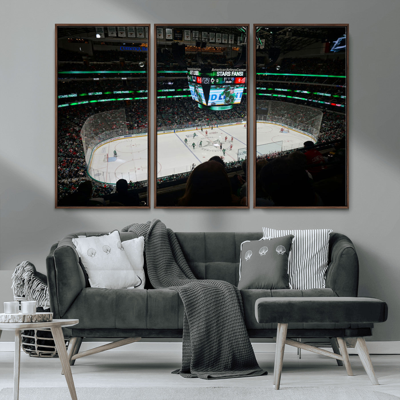 MGV-FC-48X32-3P - American Airlines Center Dallas Stars Wall Art Canvas Print - Dallas Hockey Arena Stadium Print