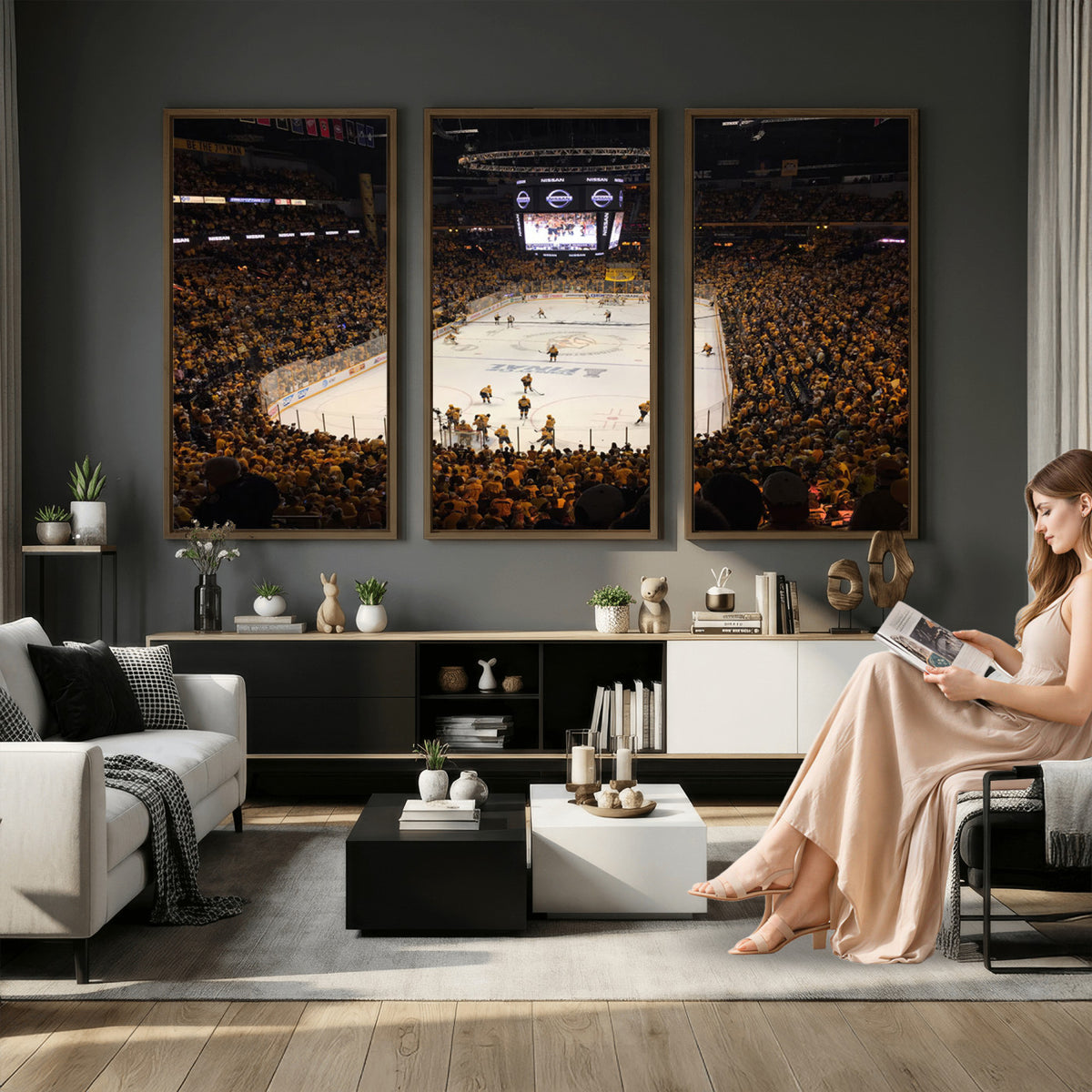 99407-MGV-CV-36X24 - Bridgestone Arena - Nashville Predators Hockey Team Print - Nashville Wall Art Canvas Print